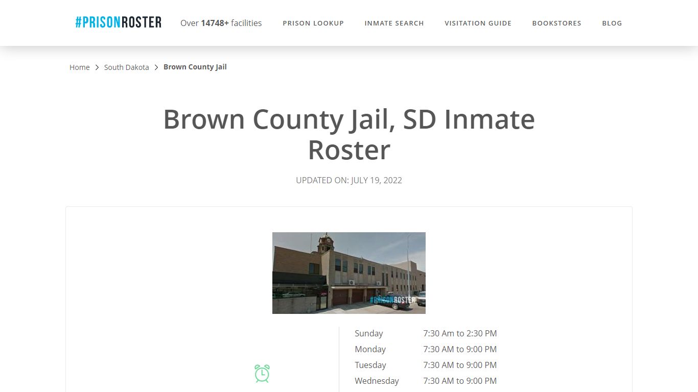 Brown County Jail, SD Inmate Roster